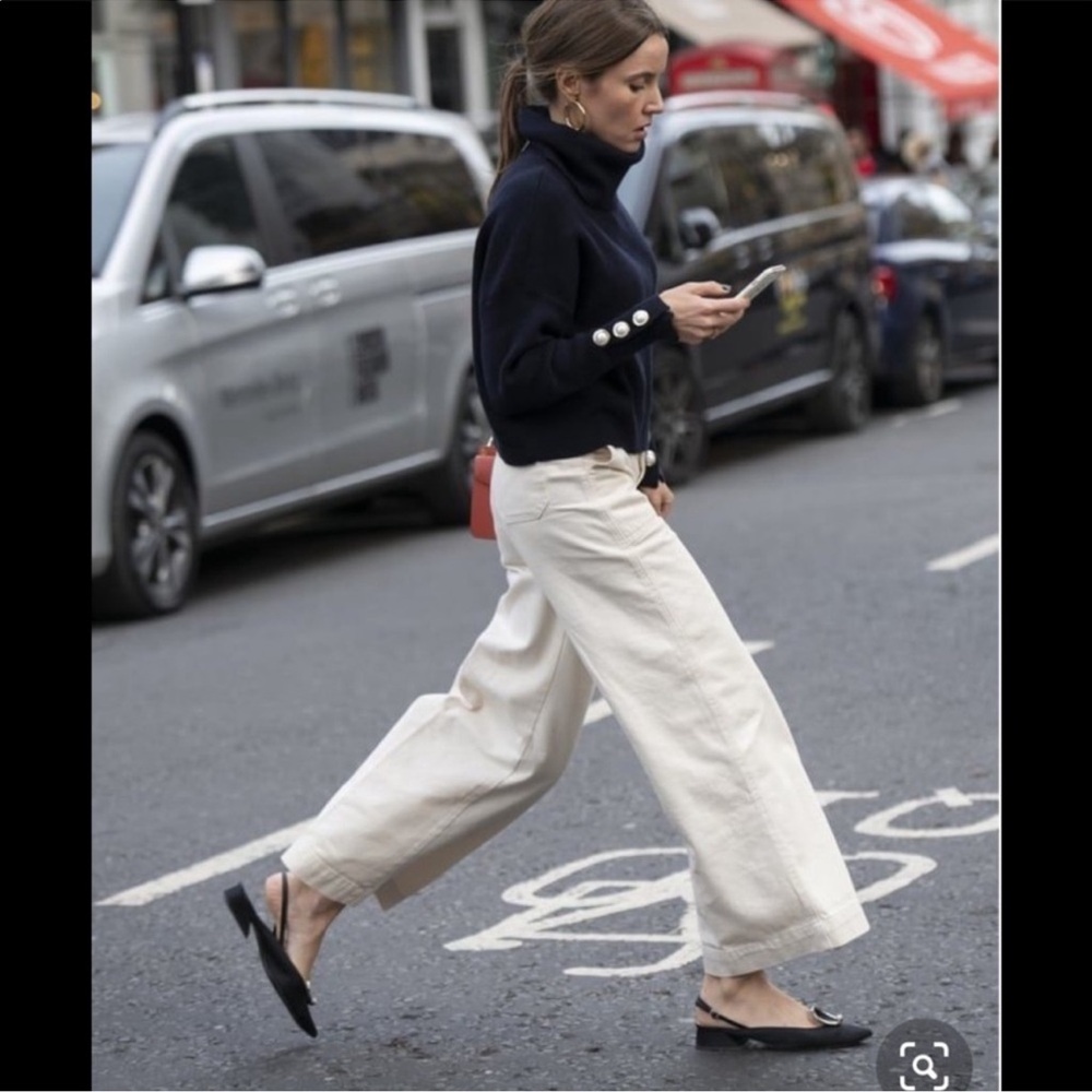 current elliott the dusty limestone wide leg jean